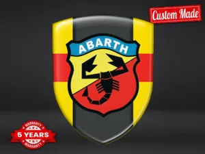Fiat Abarth Autocollants Logo Auto Max Résistants Stylé Design
